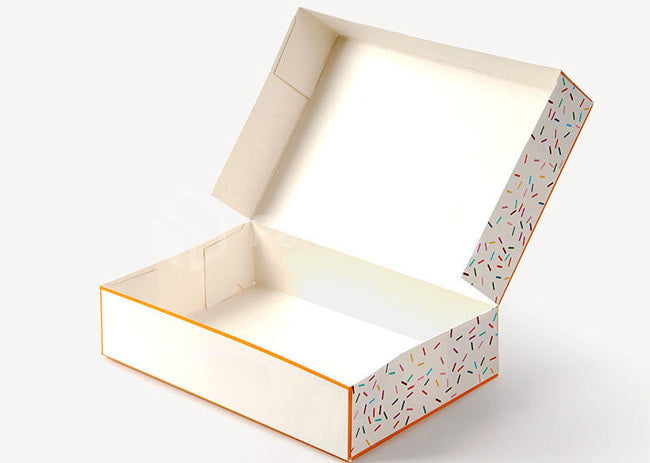 White magnetic closure rigid gift box for weddings and events