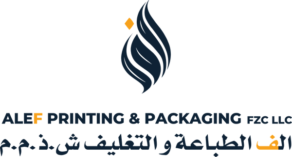 ALEF Printing & Packaging logo (stacked)